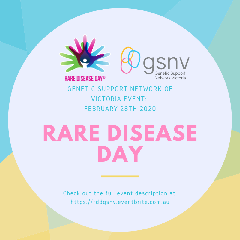 gsnv_info's tweet photo. Rare Disease Day is an annual event for the Victorian Support Sector and will be held from 9.30am – 4.30pm at the Royal Children’s Hospital in Parkville
RSVP here: https://t.co/7OFIrv6cwm
#RareDiseaseDay #fairforrare #knowyourgene #ShareYourStripes https://t.co/OuxNCZKA6l
