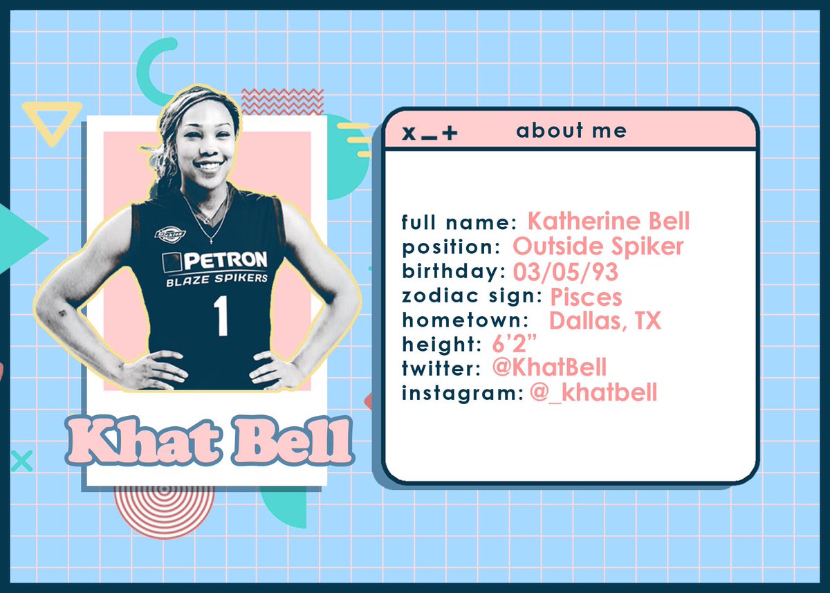 Heads up, Team Petron! We prepared a little something for you to get to know more of our Blaze Spikers. Here are some of the things you need to know about our fave balikbayan @KhatBell ❤️💙

#PetronBlazeSpikers #FearTheGas #NeverSayDie #pslgrandprix2020 

@SuperLigaPH
