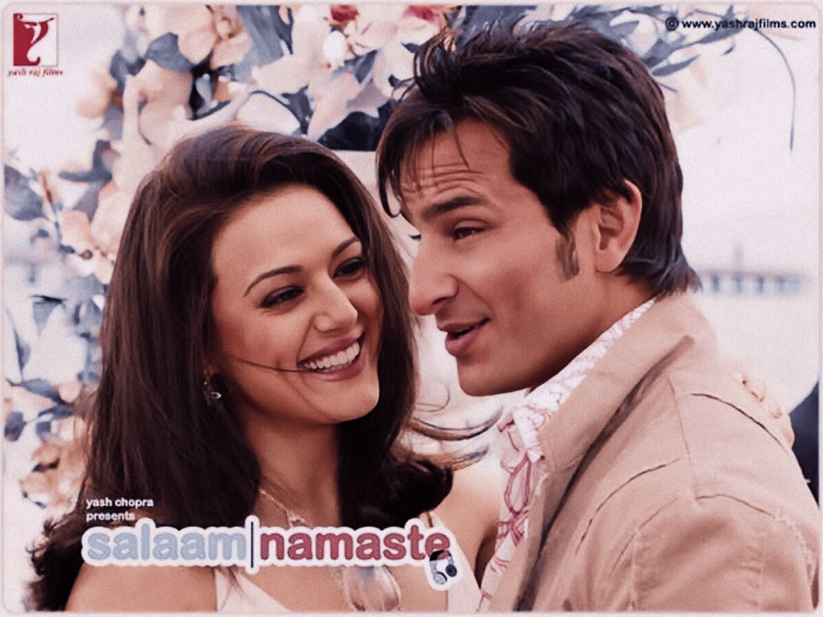 — salaam namaste —•saif nd preity make one hell of a cutestest pair •the whole album >>>>>>>>  #SaifAliKhan  #preityzinta