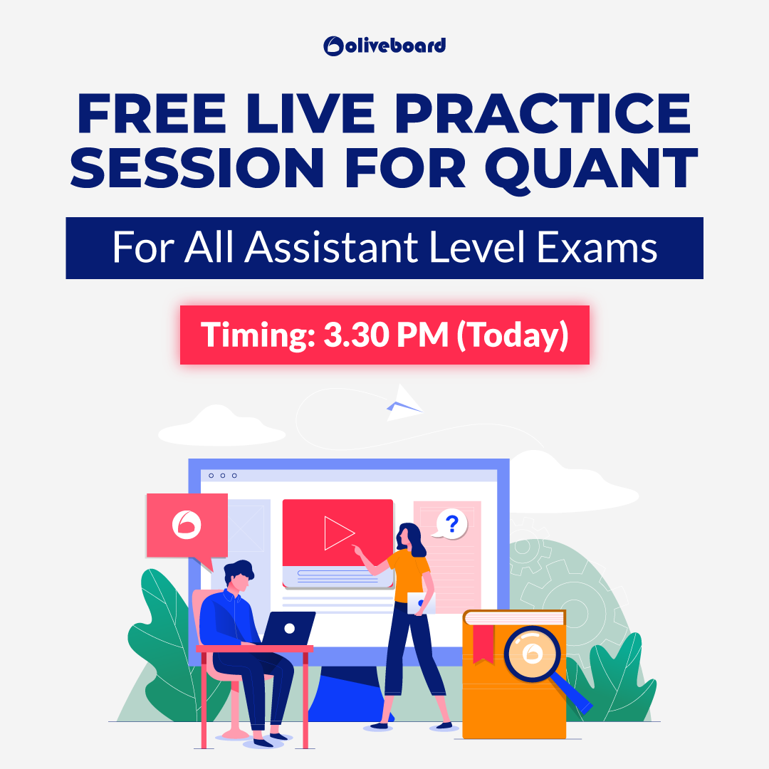 Oliveboard's tweet photo. [Today @ 3.30PM] Free Quant Live Practice Session For All Assistant Level Exams: 4 Topics | 14 Questions | Live Ranking | Detailed Solutions

Don't Miss It! Join for the LPS here: https://t.co/gshty1f7dL

#Oliveboard #LPS #LivePracticeSession #Quant #FreeLPS #TopFaculty https://t.co/J7UQkwq8Kk