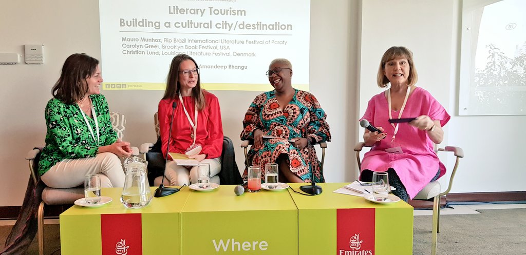 lolashoneyin's tweet image. We had to take these after our session... #EmiratesLitFest