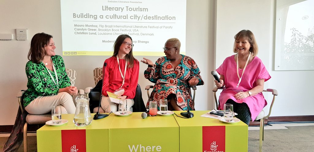 lolashoneyin's tweet image. We had to take these after our session... #EmiratesLitFest