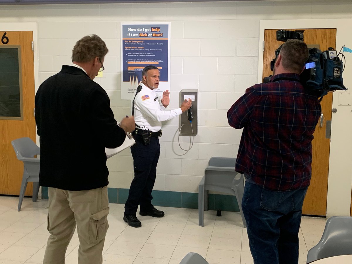 StlCoDJS's tweet image. Justice Services Director Raul Banasco talks to KMOV's Ray Preston about a new inmate phone system and tablets. See the interview here: bit.ly/2S55xHG