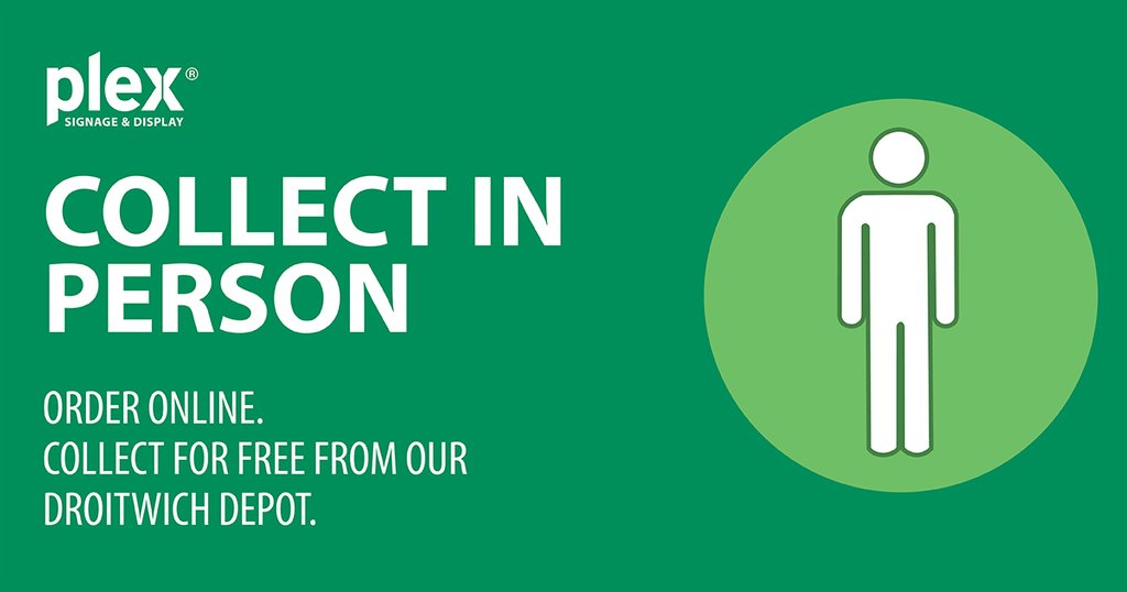 Collect in person from our Droitwich Spa Trade Counter plexdisplay.com/contact-us/