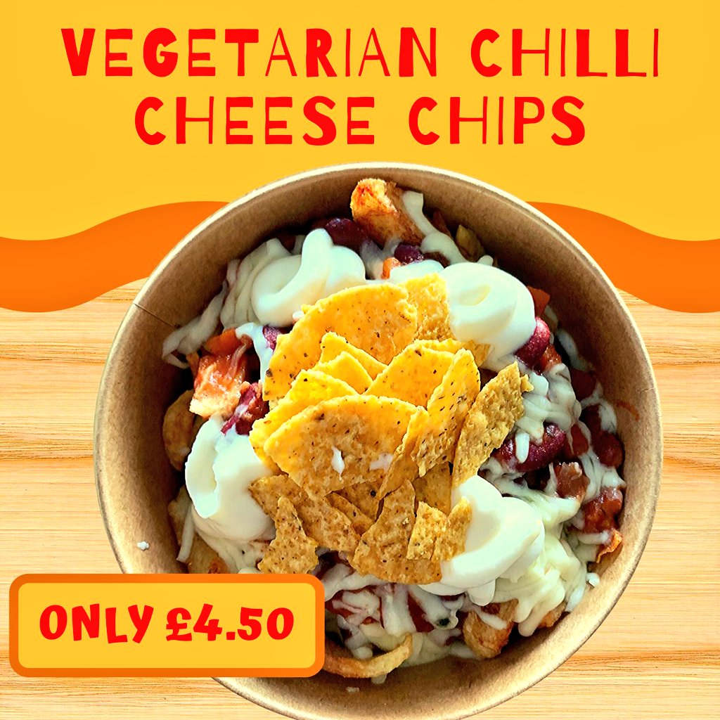 FrenchsFandC's tweet image. This weeks #loadedchips are #vegetarian and full of chilli goodness.
Serving now till close on Saturday, along side the normal menu😋