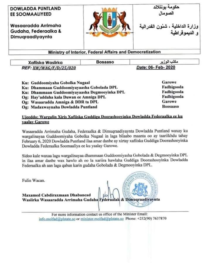 DalsoorNews's tweet photo. #Dowladda Puntland ayaa #xirtay xafiiskii Guddiga #Doorashooyinka Dowladda Federaalka ah ee Soomaaliya ay ku lahaayeen magaalada Garoowe. https://t.co/7lBbts2UWg