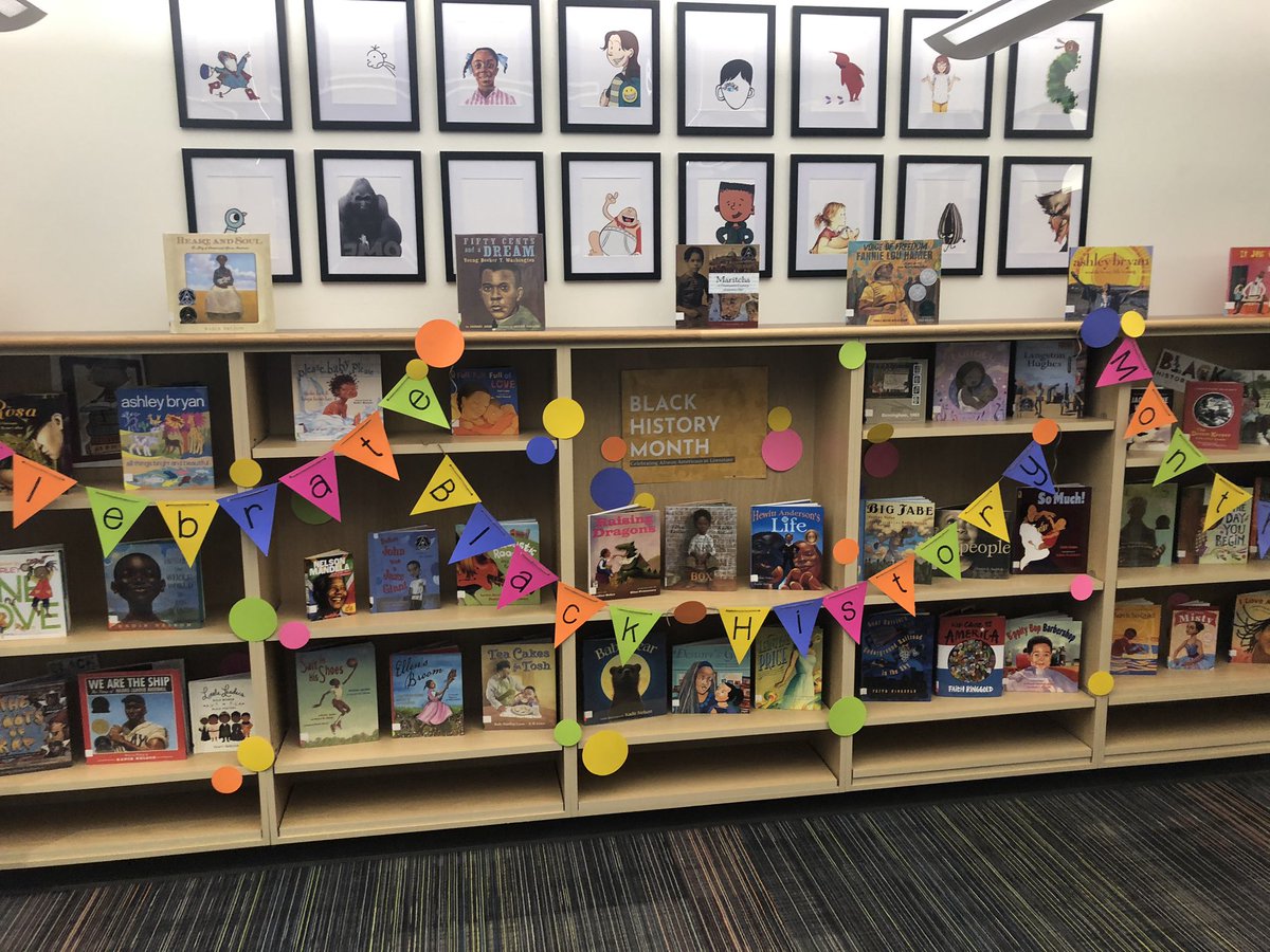 wmsonk1's tweet photo. @EJJaguars look at all these treasures to share with your students this month. One of my favorites is this years #Caldecott winner #TheUndefeated #BlackHistoryMonth #ABookForEveryReader https://t.co/NlBm07BRs0