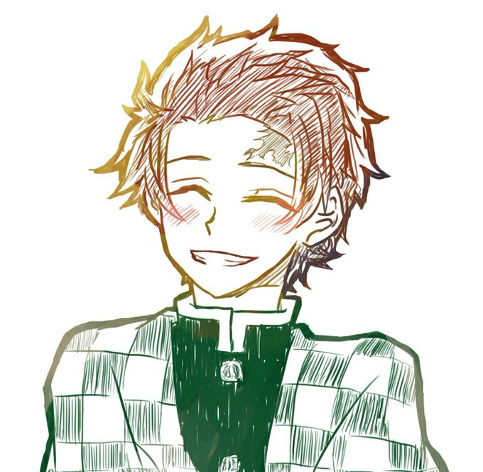 かわの燕🔶💧;🧋🍡;🐋🍡；🍁💫；🌟🌙さんがTwitterに投稿した竈門炭治郎(鬼滅の刃)のイラスト。