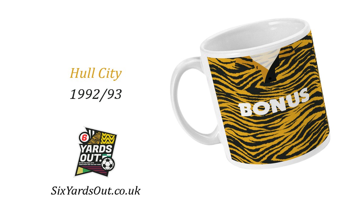 SixYardsOutShop's tweet photo. Hull City Fans!! Fancy a retro cuppa?

Pick up one of our retro football shirt mugs -- https://t.co/7YiFhTLiAP

⭐Retweet for a chance to win a mug on Monday 10th Feb

#hcafc #TheTigers https://t.co/za7eYVwJiM
