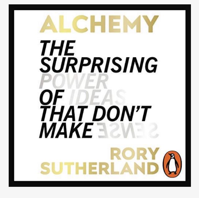ETerrey's tweet image. Would really recommend this by @rorysutherland - a great read (or listen in my case) for anyone interested in thinking about things differently &amp;amp; exploring what really drives behaviour regardless of how illogical it may seem #alchemy #behaviours #perceptionhack