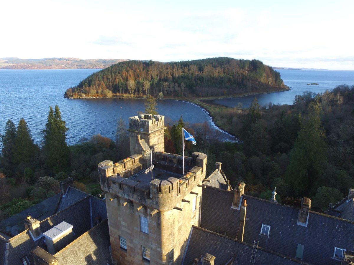 StonefieldC's tweet photo. One of our team members at Stonefield Castle was kind enough to use their drone to take some photos of the Castle and surrounding grounds - look how they turned out! #team #stonefieldcastle #bespoke https://t.co/HSmRkw8hT4