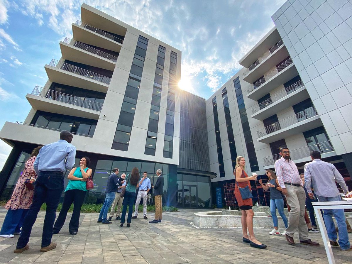 GBCSA's tweet photo. What a wonderful design! Building tour of Sandton Gate this morning with #PlanetShapers #SandtonGate @AblandBNG @B_plus_P @SolidGreen_SA https://t.co/KcDj880b3p