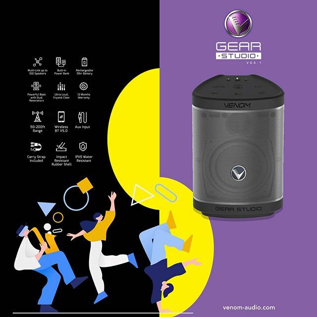 Venom Gear Studio-VGS 1 si kecil yang bisa dibawa kemana aja. Dengan ukurannya yang kecil tapi punya performa yang maksi untuk menemani berbagai aktifitas. Venom Gear Studio-VGS 1 sudah IPX5 water resistant juga, jadi bisa dipakai untuk kegiatan outdoor.

#venom #venomaudio …