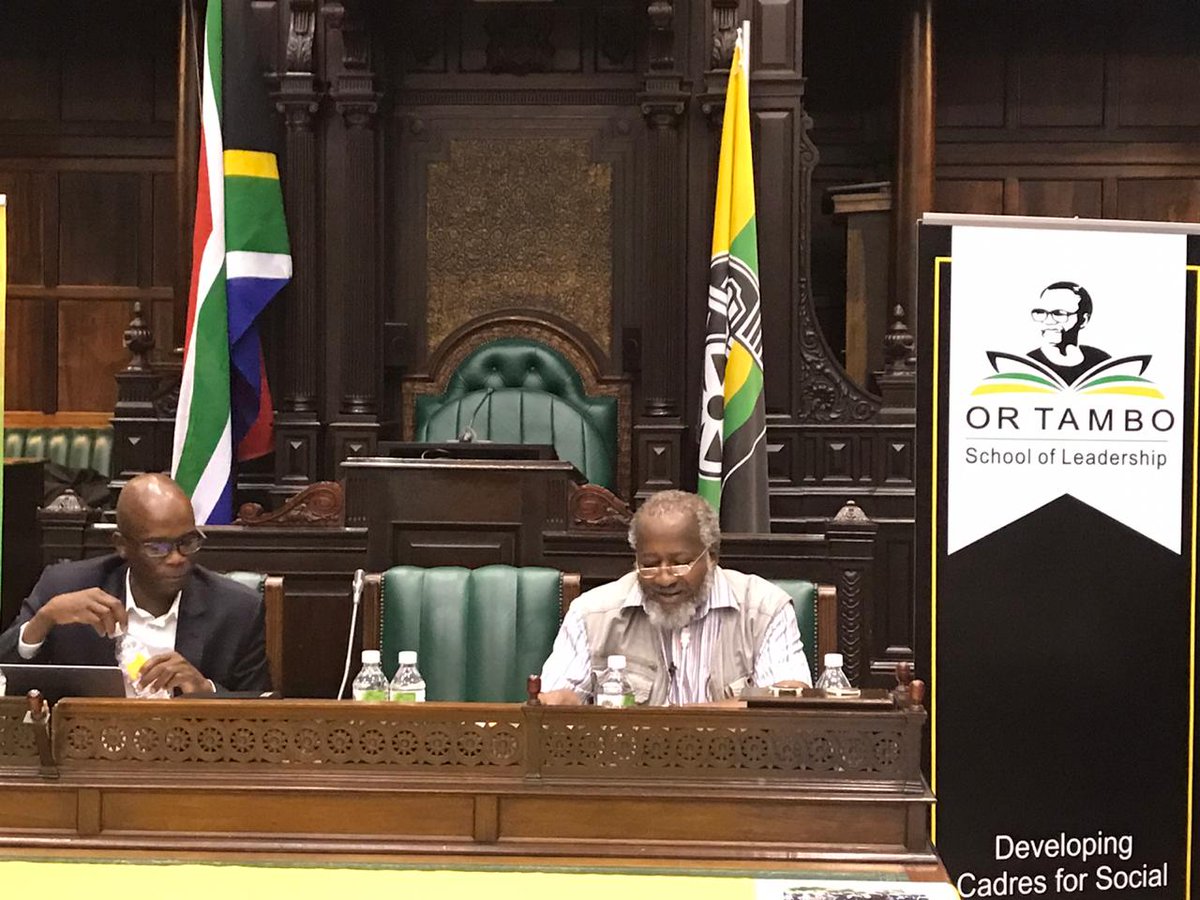ANCParliament's tweet photo. Political veteran Cde Pallo Jordan gives a talk on The National Question. #ANCcaucus https://t.co/jq2UcTdbTf