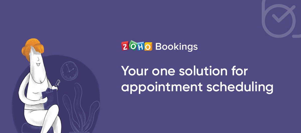 Zoho's tweet photo. Sync your CRM, calendars, and meeting reminders. Announcing Zoho Bookings, the appointment scheduler that speaks to all of your Zoho products—by design! 

Check it out: https://t.co/xrHoAi5A2I

#ZohoBookings #GoZoho | @OSforBiz https://t.co/LhVALsIHbM