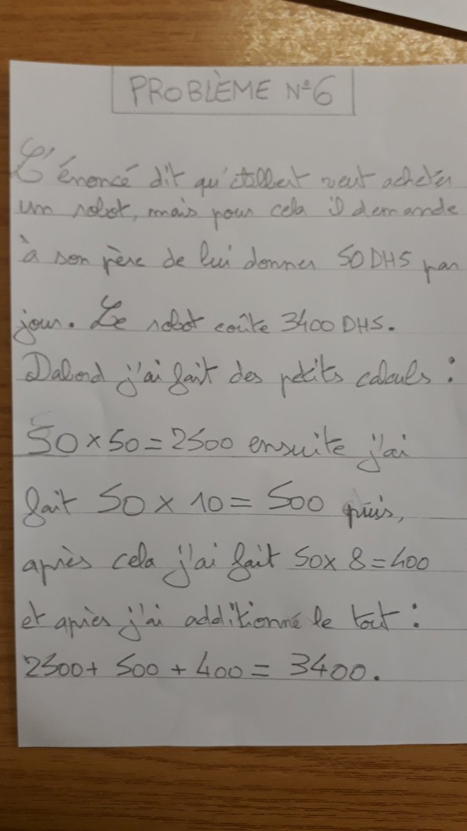 Cm1cA's tweet photo. @CM1ADAUDET

 #_classe_scribe 
Chers élèves de CM1 de l'école Daudet, voici les réponses à vos problèmes. #OSUIPedagogie #Twitmaths #Cycle3 https://t.co/4st7dwB0ng