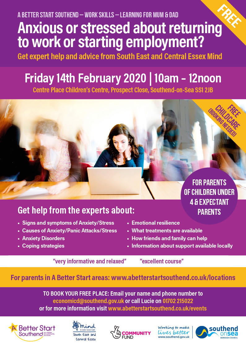 See details of two very worthwhile FREE courses being run by A Better Start Southend.