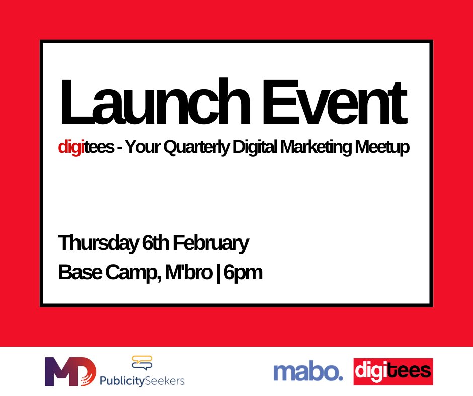 digi_tees's tweet image. Today’s the day of our very first Digitees event! We’re so excited to welcome everyone to Basecamp in Middlesbrough tonight to be hearing from local PR experts, Publicity Seekers! See you all at 6pm! hubs.ly/H0mrvdt0 @PublicitySeeker @MbroDigital @BaseCampBoro @Mabo_Media