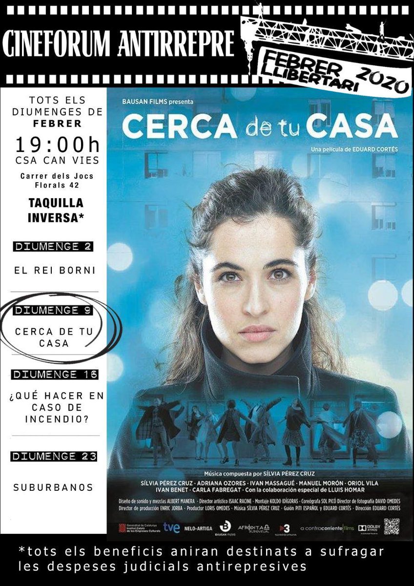 CINEFORUM ANTIRREPRE 📢📢

#Barcelona #9feb20