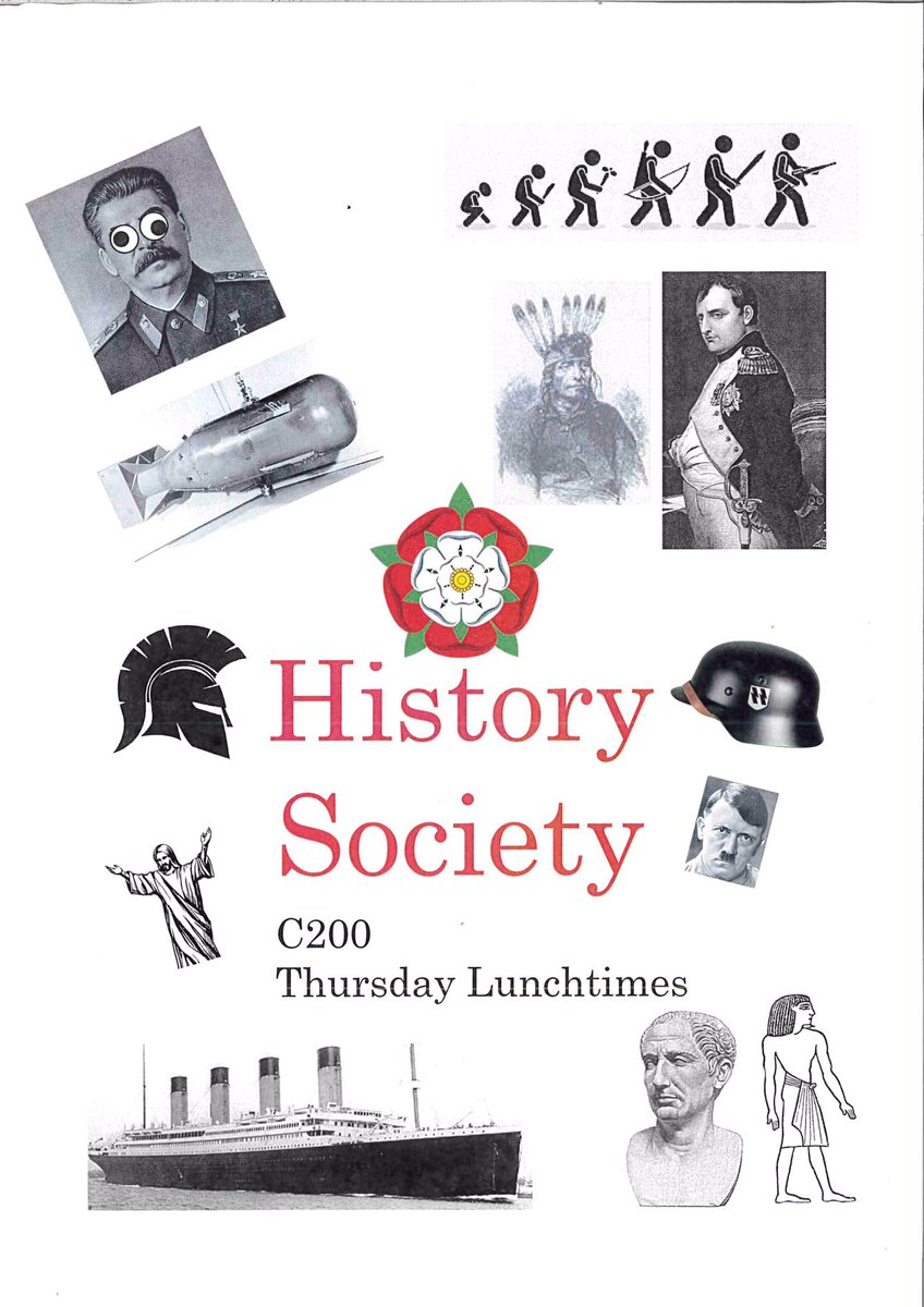 KingEdVISchool's tweet photo. History Society:

Every Thursday lunchtime in C200 - all are welcome! https://t.co/AbYEwNywbD