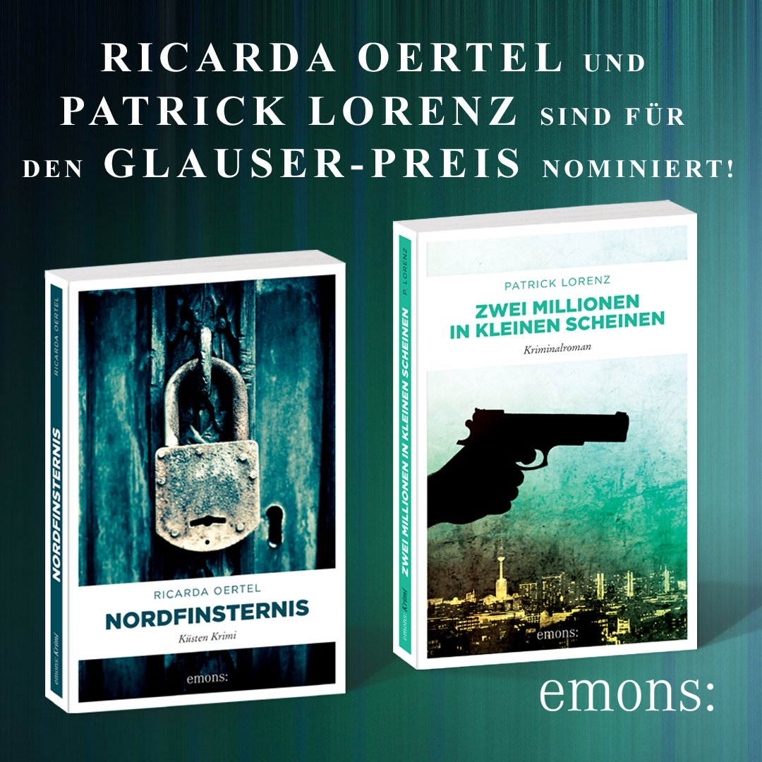 In der Kategorie bestes Krimidebüt des Jahres starten Ricarda Oertel und Patrick Lorenz durch! 🥳