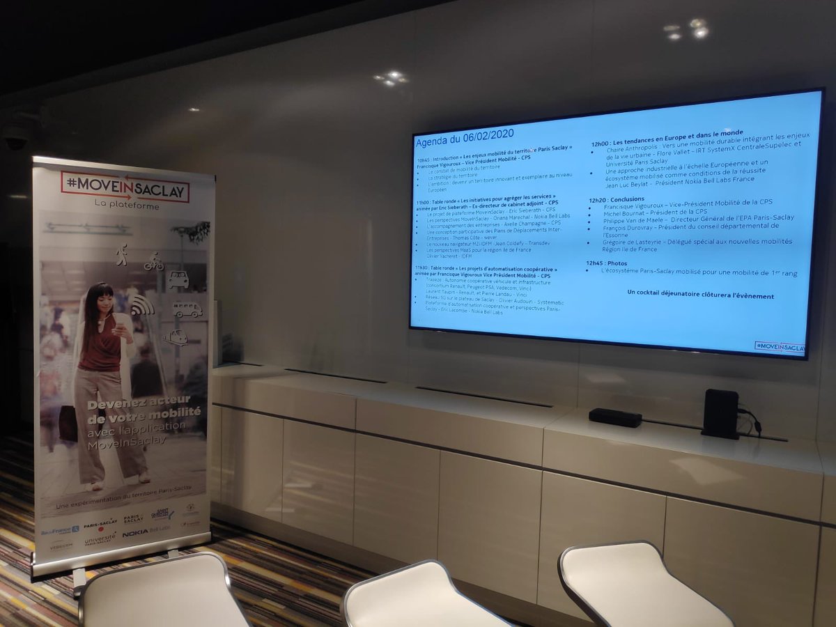 agglopariSaclay's tweet photo. AGGLO ENGAGĂE | Nous y sommes : restitution du dispositif #moveInSaclay, la plateforme des mobilitĂ©s innovantes initiĂ©e par les acteurs engagĂ©s du territoire. Constats, stratĂ©gie et ambition : tous rĂ©unis ce matin pour agir en faveur des #mobilitĂ©s innovantes Ă #parisSaclay ! https://t.co/ehTZtqEVOR