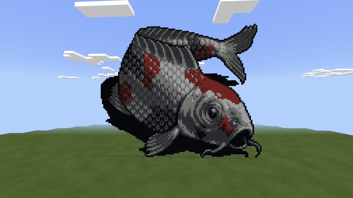 W葉月 チルタリスガチ勢 作ってたドット絵が完成したぞい 思ったより綺麗にできた Live A Live 幕末編より岩間さま ぴちぴちッ ライブアライブ マインクラフト マイクラ