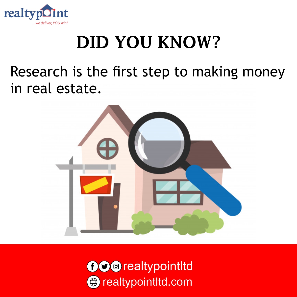 Realtypointltd's tweet photo. You can't survive real estate as an ignorant person. It requires vigorous research about everything going on in the industry.
Get knowledge before you get money.
#realestate #realtor #didyouknow #knowledge #tbt #OkadaBan #throwbacknaija #Thursdaymotivation #sackyourlandlord https://t.co/IY3I1Yo2IP