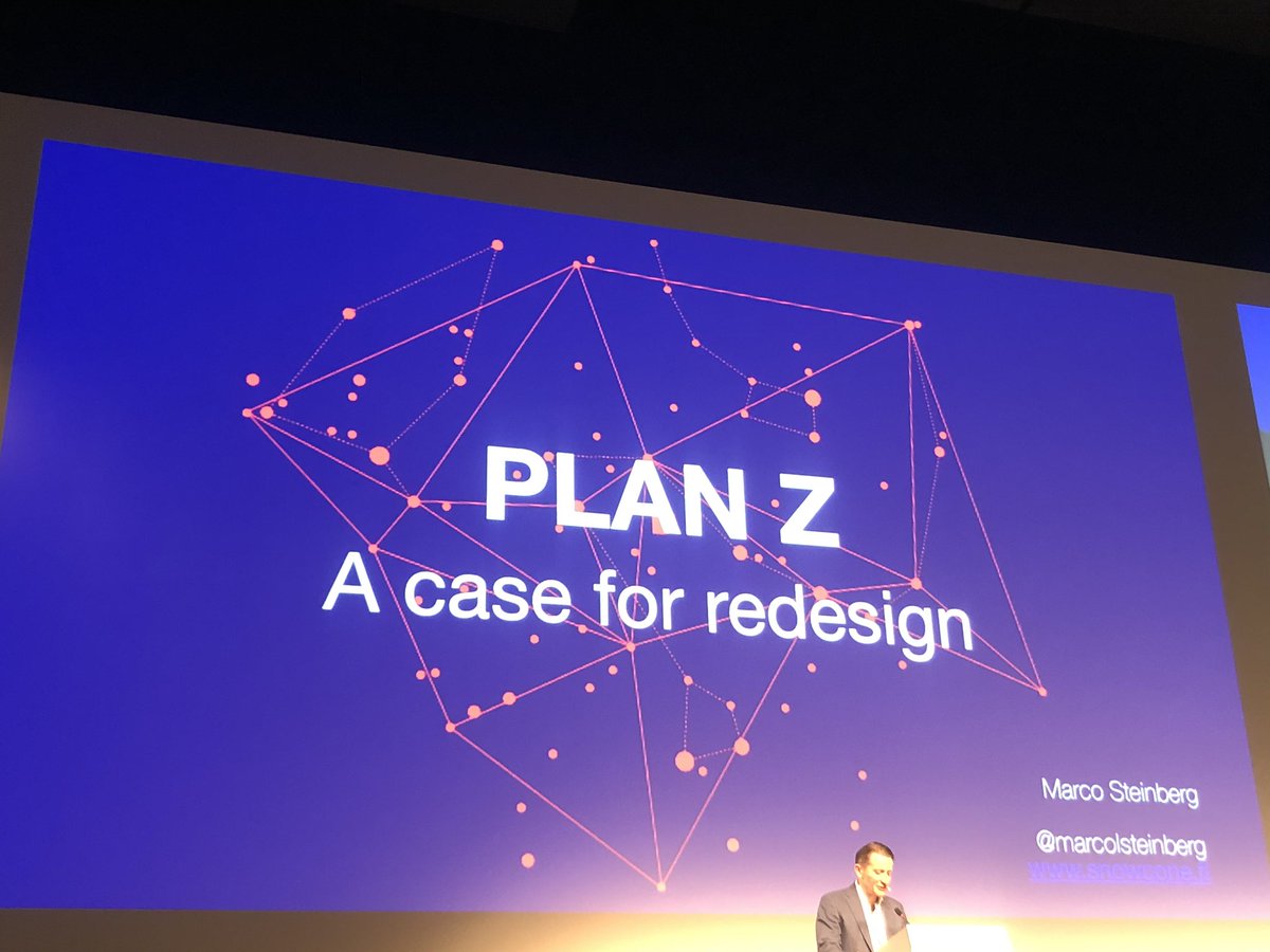 We have 18th century ideology for a 20th century world. The world does not bend to our structures, we should instead use it to inform our decision making. #MarcoSteinberg #interaction20 #ixda #Milan
