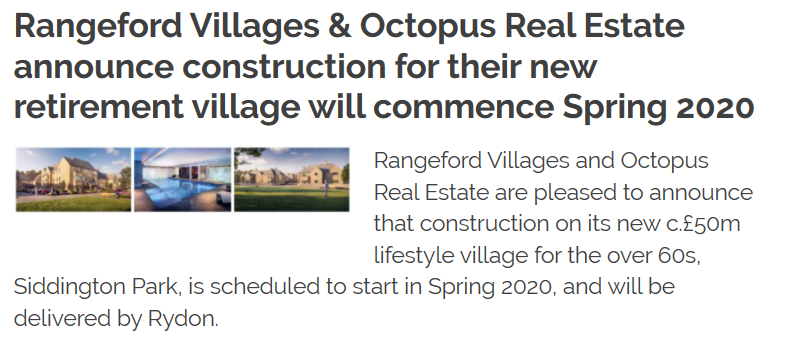 ARCOtweets's tweet photo. Exciting announcement from Rangeford Villages and Octopus Real Estate - construction of their new Retirement Community in Cirencester will begin in Spring. To include a restaurant, coffee shop, spa, pool, gym, concierge and integrated care services.

https://t.co/Ar6ko8krbR https://t.co/aGyO83K547