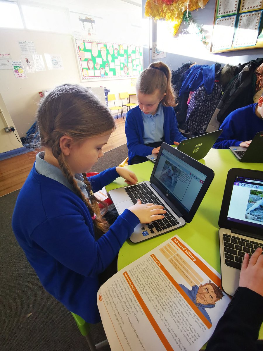 marys_rc's tweet image. Year 5 are spending this morning answering their key question: Who was Edmund Hillary? @purpleMash @GoogleEDU #dcf #mountaineers #citingsources #collaboration