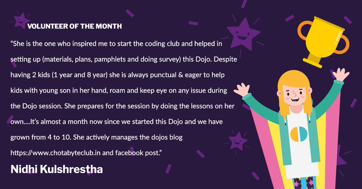 CoderDojo's tweet image. Although we already have a winner for January, we absolutely loved all your nominations for Volunteer of the Month ❤️ 😭
We’ll be sharing some quotes over the next while. In the meantime, why not nominate someone for FEBRUARY! 👉
docs.google.com/forms/d/e/1FAI… 
#CoderDojoVolunteer