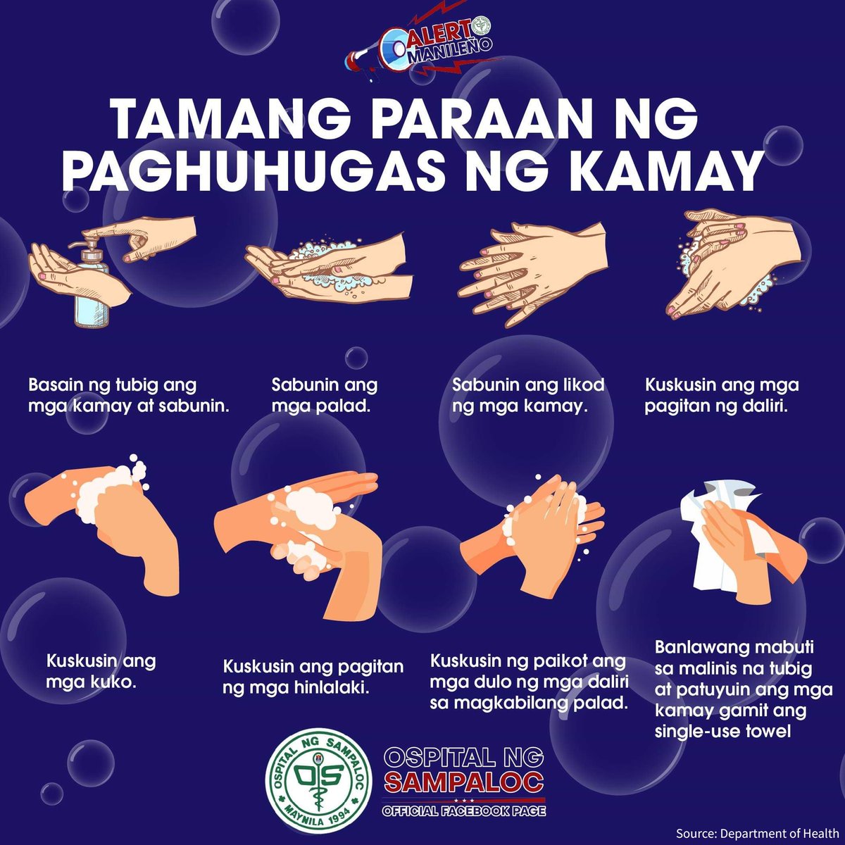 Tamang Paraan Ng Paghuhugas Ng Kamay Poster - likas proseso