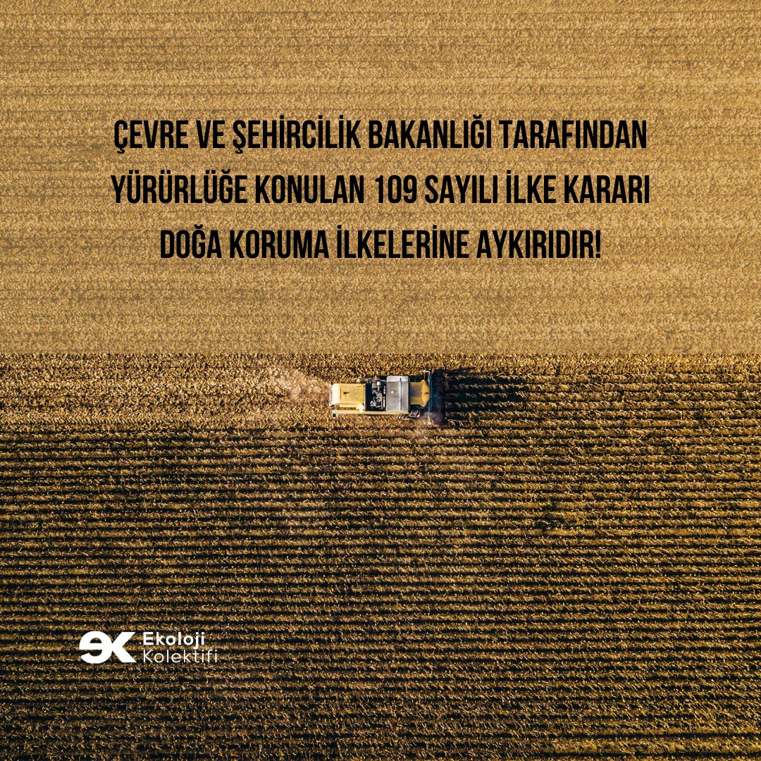 109 Sayılı Doğal Sit Alanların Kullanma ve Koruma Koşulları İlke Kararının İptali İçin Davacıyız!
109 Sayılı İlke Kararı nedir? ekolojikolektifi.org/portfolio/109-… 
<a href="/ekolojikolektif/">Ekoloji Kolektifi</a> <a href="/ekolojikhaklar/">Ekolojik Haklar</a>