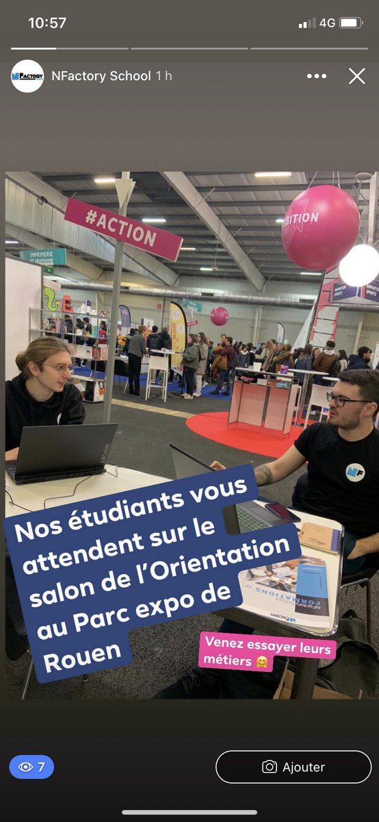 NormandyFactory's tweet photo. On vous attend jusqu’à samedi au Parc Expo de Rouen pour découvrir les ateliers #numériques proposés par nos étudiants #NFactorySchool 💻🚀🤗 https://t.co/IRJrXBzzRa