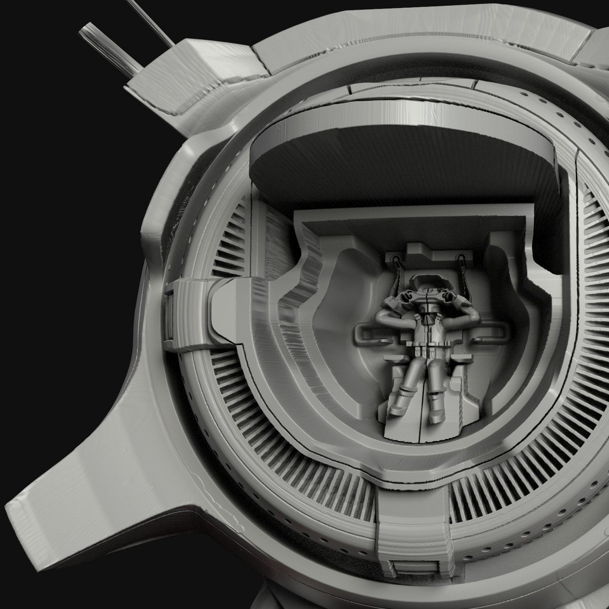 Pixenalws's tweet image. Wasn't able to finish my model kit entry for #MeetMAT2 in time for the deadline, mostly cause of time (I started later) plus some performance issues. Was fun though, never really used height maps to this extent before, mostly ended up using gradients and levels.
#SubstancePainter