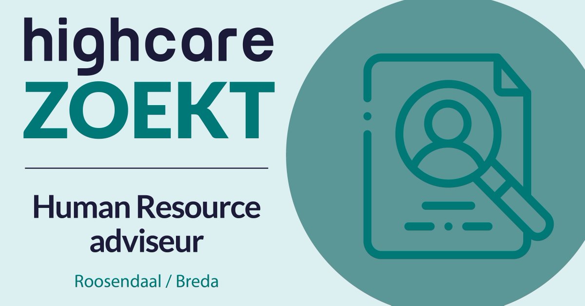 Kom jij als HR adviseur werken in onze snel groeiende organisatie? 

Solliciteer dan nu! buff.ly/393Q4gK

#werkenbij #highcare #kantoor #roosendaal #breda #hr