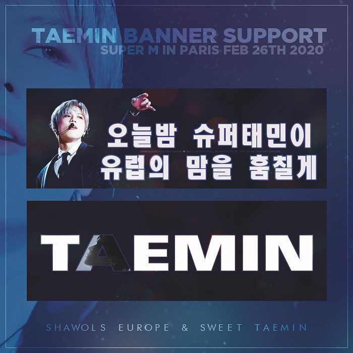ShawolsEurope's tweet photo. [#TAEMIN FAN SUPPORT FOR #SUPERM THREAD]

»FREE BANNERS«

🇫🇷PARIS:
📁Quantity: 2500
⏰Time: 1pm / 13:00*
📍Location: TBA

🇬🇧LONDON:
📁Quantity: 2500
⏰Time: 11am / 11:00*
📍Location: TBA
📸 Pictures by @SWEETTAEM0718 

*Time is subject to change

#SuperMinParis
#SuperMinLondon https://t.co/lIyslZE7z0