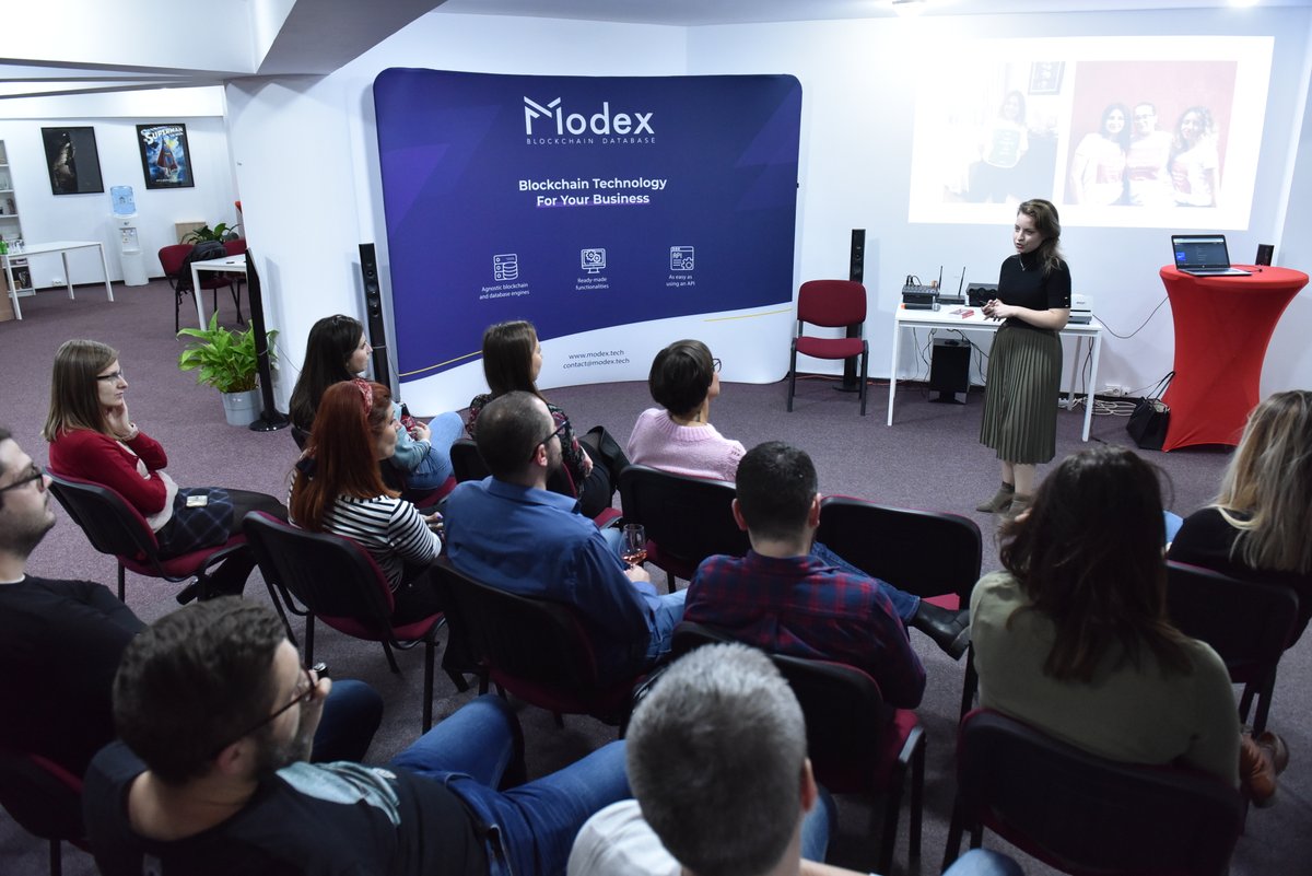 modex_tech's tweet photo. Last night's edition of #ModexTalks was dedicated to our partners from #InnovX and #StartupGrind Bucharest. Raluca Bacinschi, founder of #Izibac, initiated a series of discussions centered around how #technology can mend a series of shortcoings present in the #educational system. https://t.co/aIDTmQGWpa