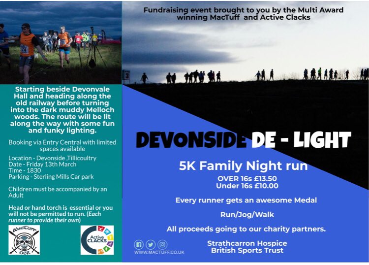 MenstriePrimary's tweet photo. If you enjoying running, jogging, walking or the outdoors this could be an event for you! 🏃🏻‍♀️🏃🏻‍♂️#ActiveClacks #MacTuff https://t.co/6bwNyACLa7
