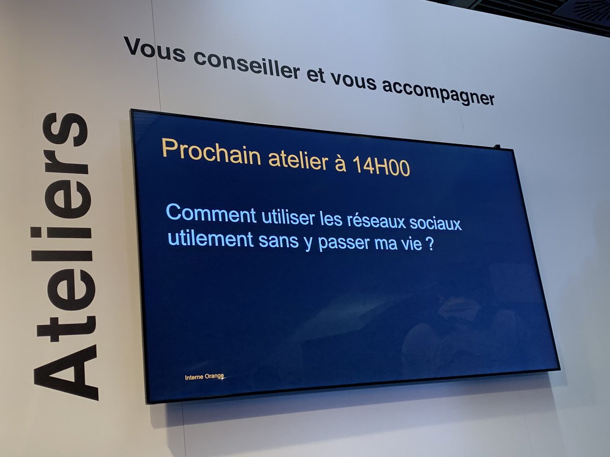 camillejourdain's tweet photo. Prochain atelier à ne surtout pas manquer à 14h sur le stand d’#OrangePro du #SDE2020. 
« Comment utiliser les #RéseauxSociaux utilement sans y passer ma vie? » 
Animé par l’expert @damiendouani. 
#OrangeSDE2020 #SocialMedia #Entrepreneurs #LBDW https://t.co/U6jac77Byu