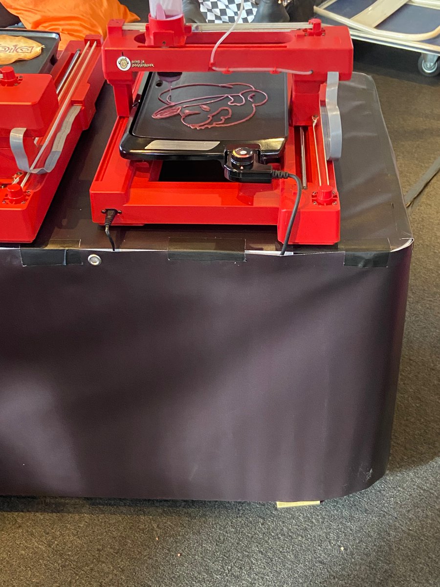 ArghRich's tweet photo. The only valid use case for a 3D printer is pancakes. #DDDEU20 https://t.co/Nz4Ks942ol