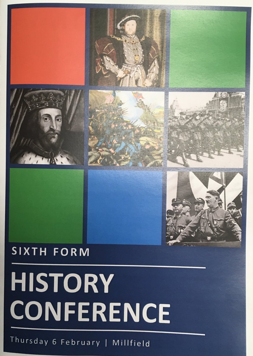 We are looking forward to hosting a number of schools at our annual sixth form History Conference this afternoon #EuropeanReformation #Tudors #USSRWW2 #AmericanCivilWar #HenryVIII #KingJohn #ThewomenwhoflewforHitler @claremulley @Longshanks1307 @RobButt5 @PRWaldron