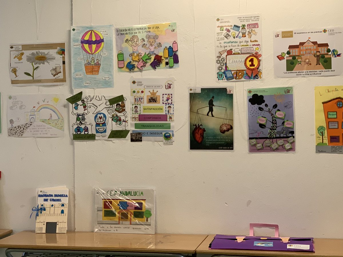 MaraLuisaMoren8's tweet photo. #Practicas3B2019 ya están expuestos los póster resumen de la experiencia realizada por el alumnado del Grado Universitario de Educación Primaria en #Ceuandalucia ¡Felicidades a todos por el trabajo realizado! https://t.co/MiX8vhemzP