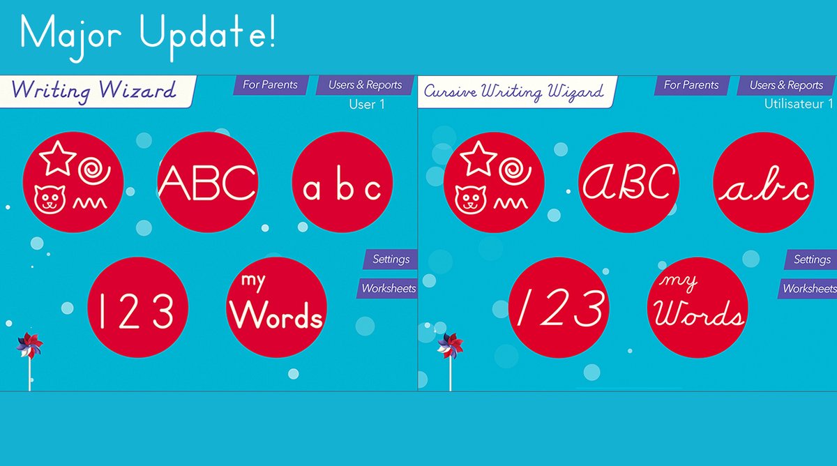Major iOS update for Writing Wizard &amp; Cursive Writing Wizard: Write very small letters on iPad (Apple pencil recommended), write longer words, news fonts, new animations, new settings,... Free to try! Block Letters: apps.apple.com/us/app/writing…  Cursive: apps.apple.com/us/app/cursive…