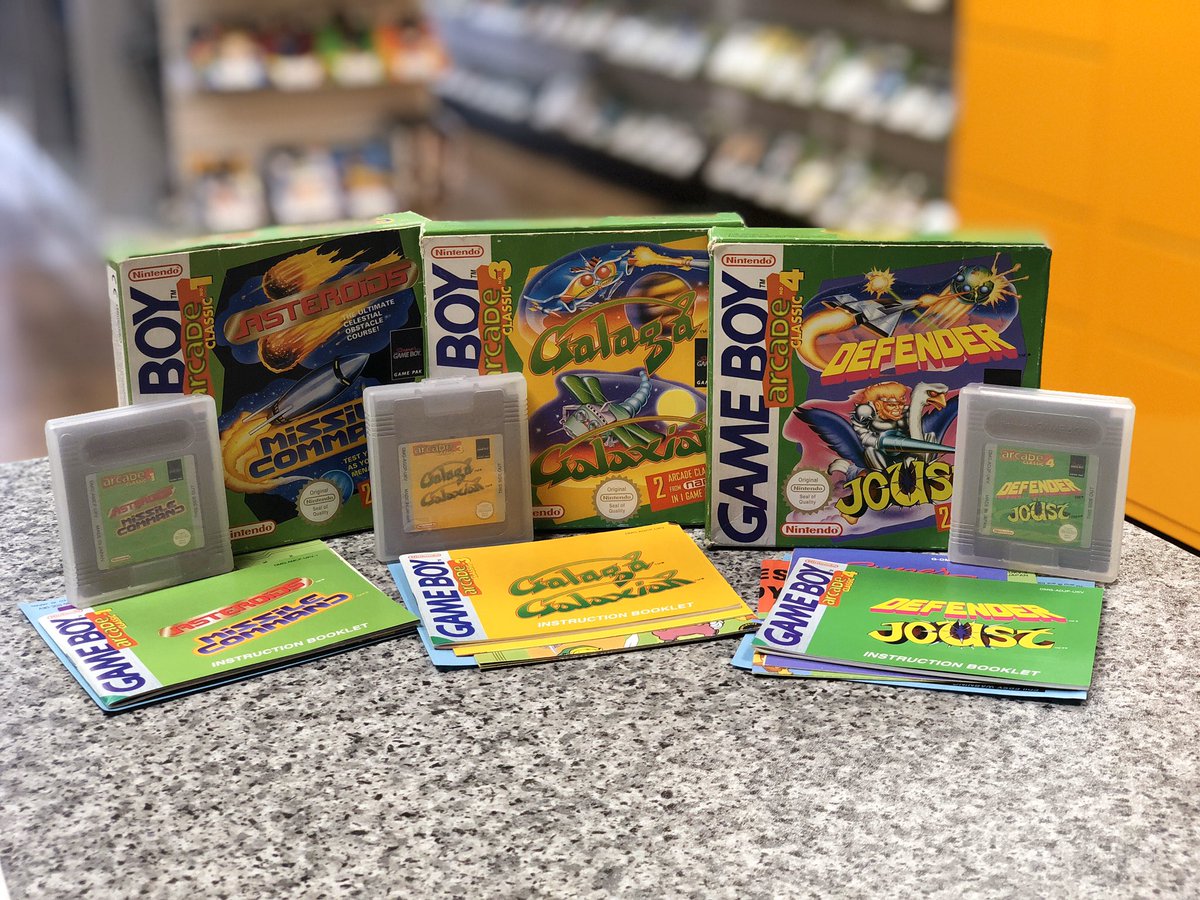 BASEO_Southend's tweet photo. These amazing condition Game Boy Arcade Classic carts are now in store, £15 each. https://t.co/GCRkYGTaRz
