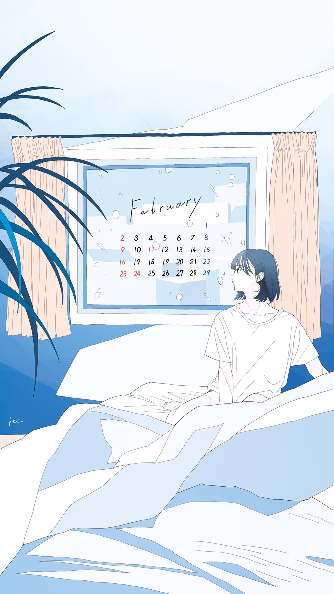 2月桌布壁紙 かとうれい Hth的創作 巴哈姆特