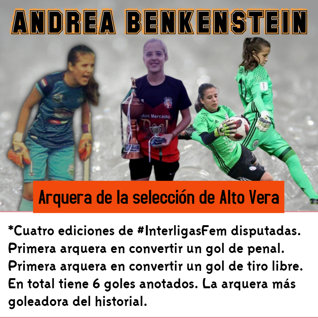 SirenasDelGol's tweet photo. #InterligasFem
Andrea Benkenstein, golera de la selección de Alto Vera. Jugó también con la selección de la Liga Alto Paraná, jugó en el club Universidad Autónoma de Asunción (UAA). Con la selección paraguaya Sub 17, disputó el Mundial de Jordania 2016.
#FutFemPyo https://t.co/kPLhHxqlJQ