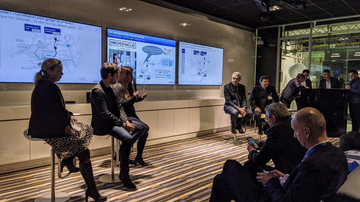 agglopariSaclay's tweet photo. #moveinSaclay Table ronde : prĂ©sentation des dispositifs existants, tous dĂ©ployĂ©s au service dâune #mobilitĂ© coconstruite avec les usagers, les entreprises et les acteurs du #transport
@ComParisSaclay @NokiaBellLabs @weverapp @transdevFR @IDFmobilites #parissaclay https://t.co/SIW9IzVIvy