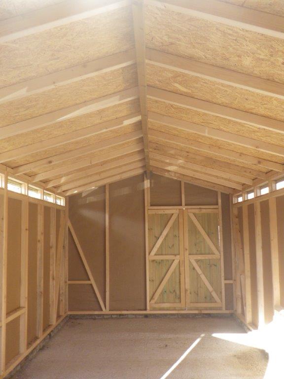 headsheddie's tweet photo. Inside view of a bespoke built garage with double doors, bitumen lining paper &amp; security windows #theshedfactorykent #garages 01732 823455 https://t.co/MyxWzFfi6A